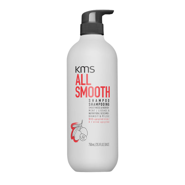 KMS All Smooth shampoo bottle on a white background