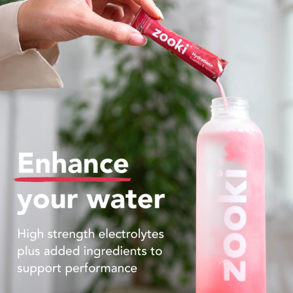 Zooki Hydration+ Exercise & Recover, Cherry Flavour, 30x Powder Sachets