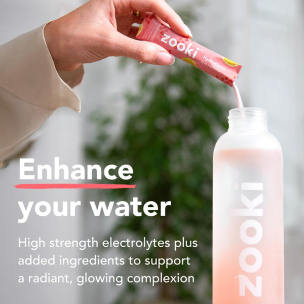 Zooki Hydration+ Skin Radiance, Pomegranate & Lemon Flavour, 30x Powder Sachets