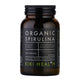 Brown bottle of Organic Spirulina tablets by KIKI Health on a white background