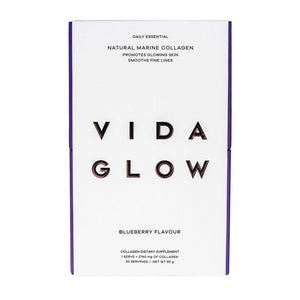 Vida Glow Natural Marine Collagen Supplement Sachets - Blueberry