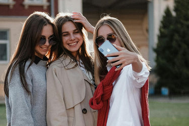 group of girls taking a selfie