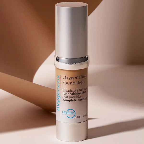 Oxygenetix breathable foundation and skincare for sensitive skin, redness, uneven tone and natural-looking coverage.