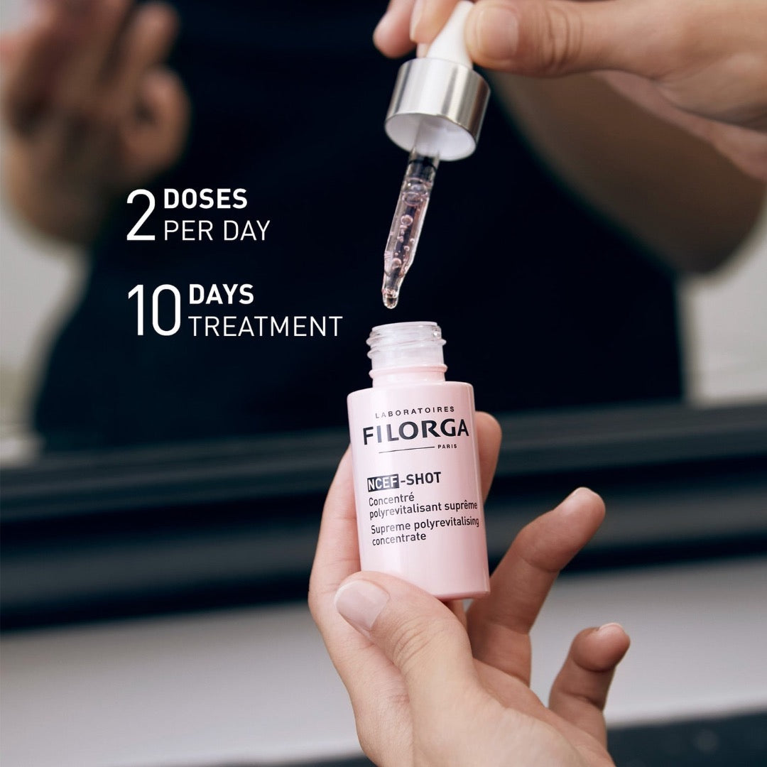 FILORGA NCEF-SHOT Anti-Ageing Face Serum, Concentrated 10-Day Treatment for Smooth, Firm, Radiant Skin