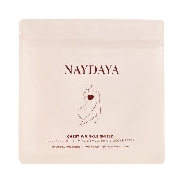 Naydaya chest wrinkle shield packaging on a white background