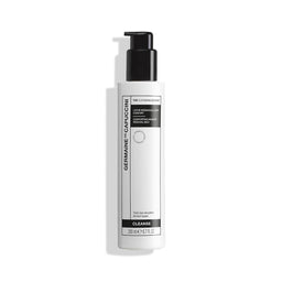 Skincare bottle with pump on a white background