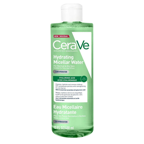 Cerave Hydrating Micellar Water Removes Makeup With 24H Hydration With Hyaluronic Acid 400 Ml