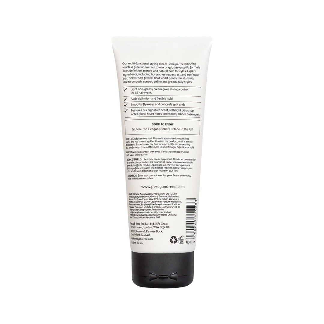 Back label of a skincare product on a white background