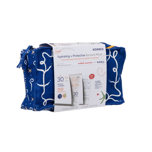 KORRES Naked Summers x Korres Yoghurt Sunscreen SPF 30 50ml & Greek Yoghurt Probiotic Cleanser 20ml