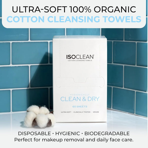 ISOSKIN Cotton Cleansing Towels - 25 sheets
