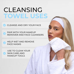 ISOSKIN Cotton Cleansing Towels - 25 sheets