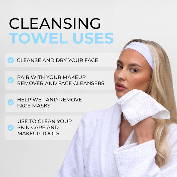 ISOSKIN Cotton Cleansing Towels - 25 sheets