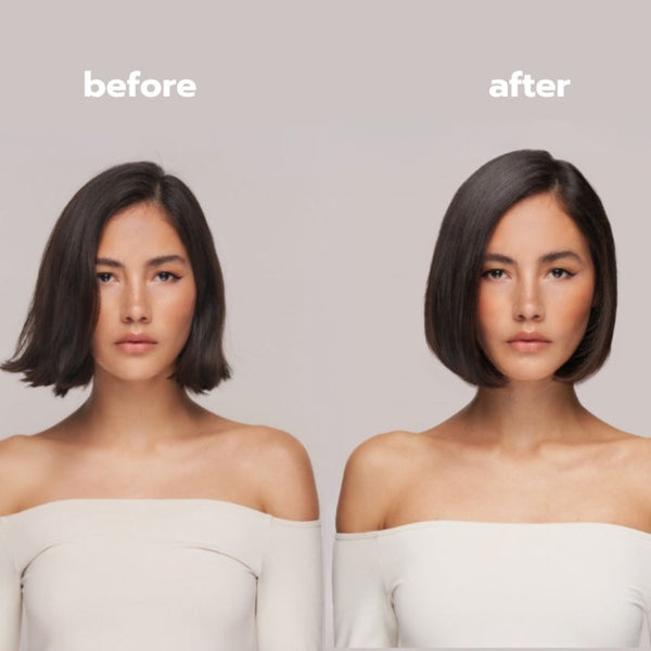 ANSWR Volumewave Heated Brush before and after