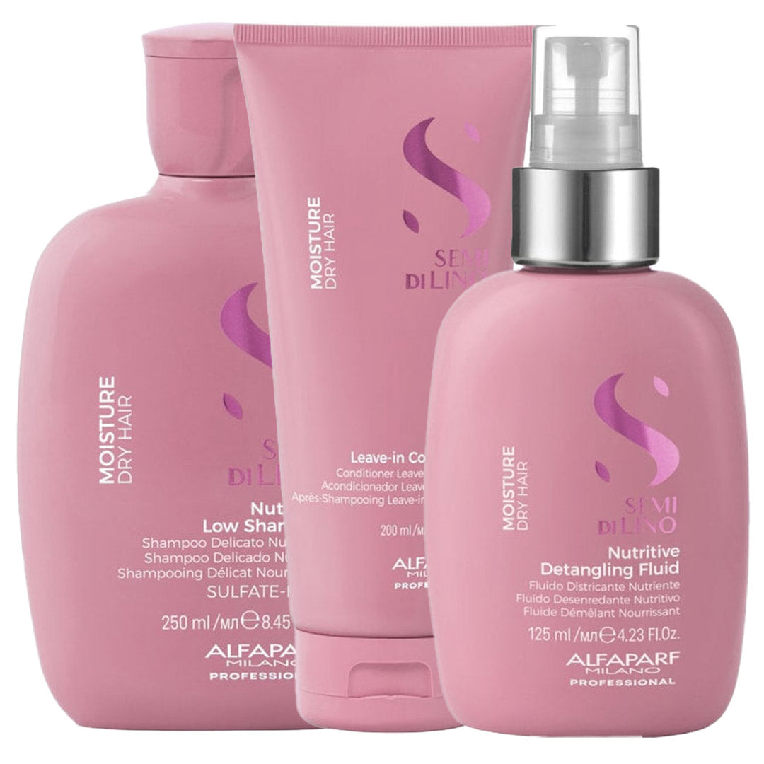 Alfaparf Milano Semi di Lino Moisture Hydration Haircare Trio