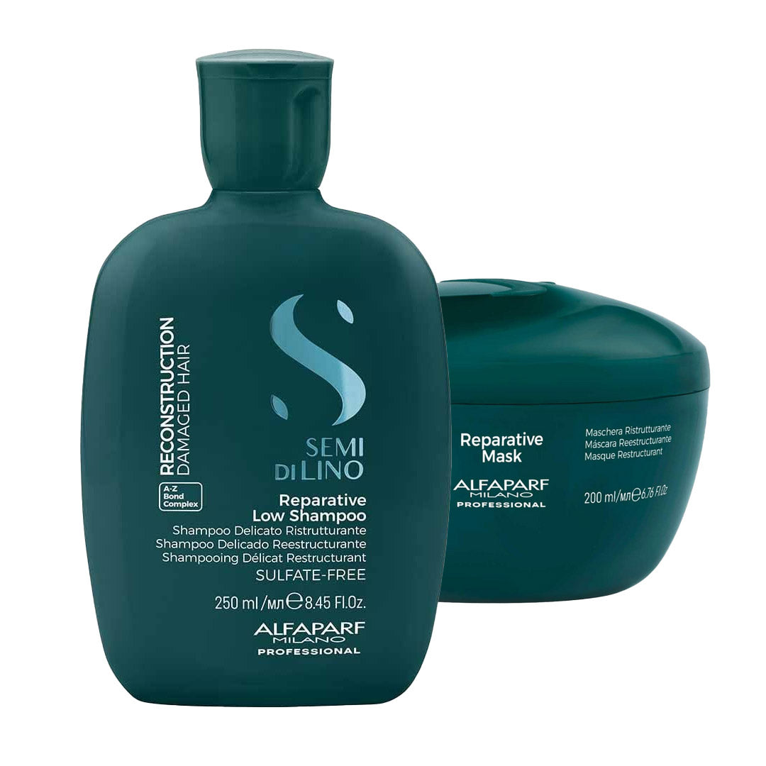 Alfaparf Milano Semi di Lino Recon Repair Haircare Duo