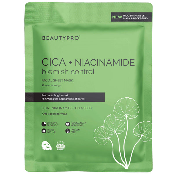 BEAUTYPRO CICA & NIACINAMIDE Blemish Control Sheet Mask