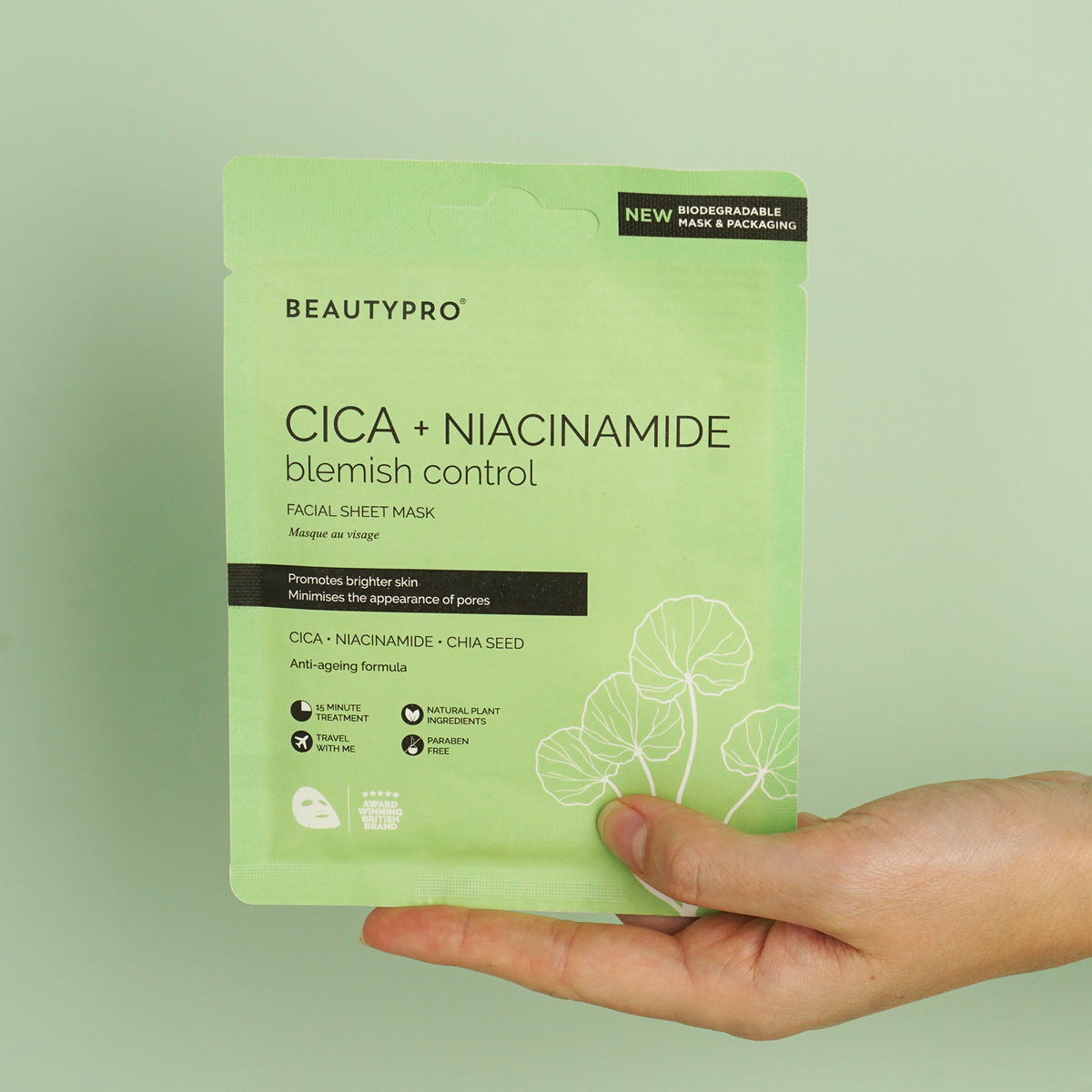 BEAUTYPRO CICA & NIACINAMIDE Blemish Control Sheet Mask