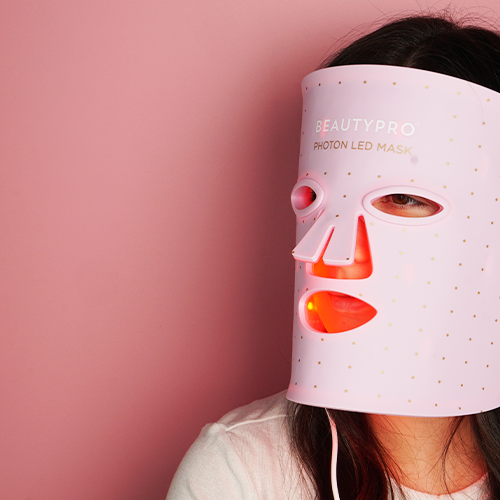 BEAUTYPRO Photon LED Light Therapy Facial Mask (Pink)