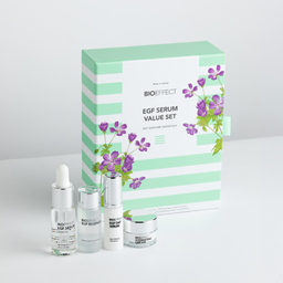 Bioeffect EGF Serum value set with packaging on a white background