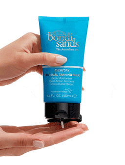 Bondi Sands Gradual Tanning Milk being applied to a hand