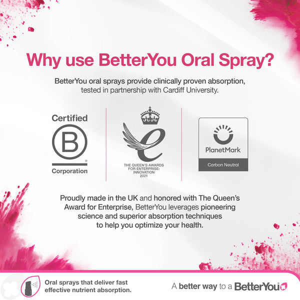 BetterYou Vitamin D3 4000iu + K2 Oral Spray 15ml