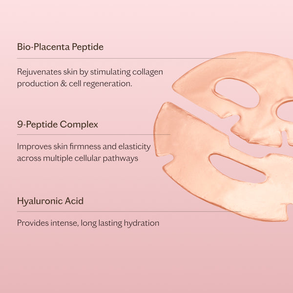 MZ SKIN Bio-Placenta Peptide Reviving Hydrogel Face Mask Sachet (5 Pack)
