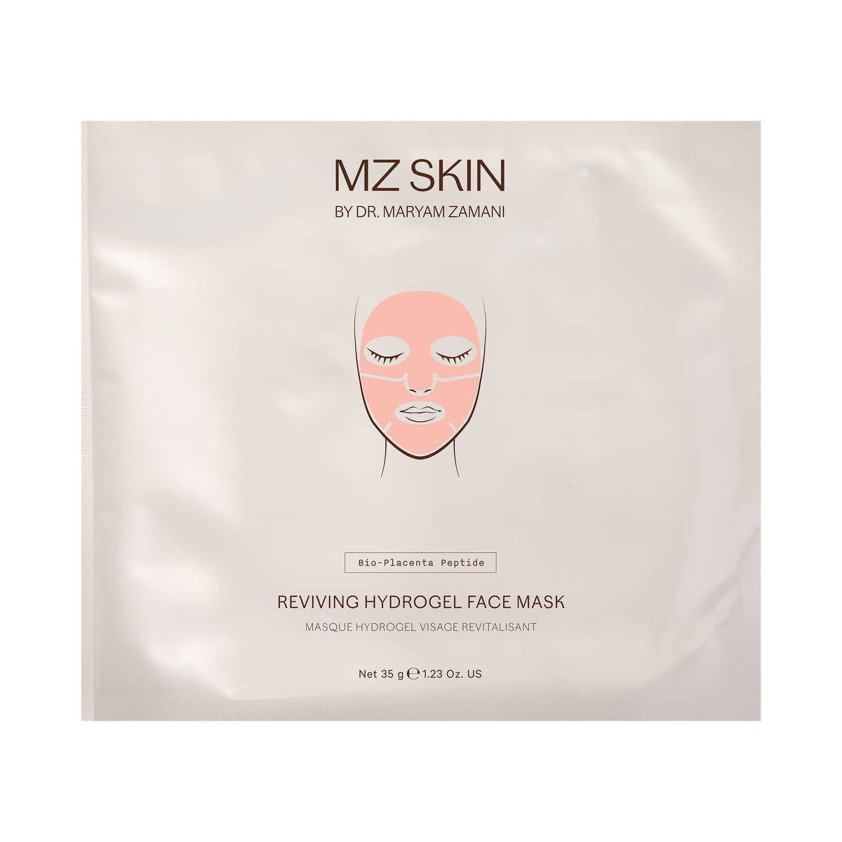 MZ SKIN Bio-Placenta Peptide Reviving Hydrogel Face Mask Sachet (Single)