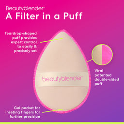 Beautyblender Power Pocket Puff Dual-Sided Powder Puff for Setting and Baking