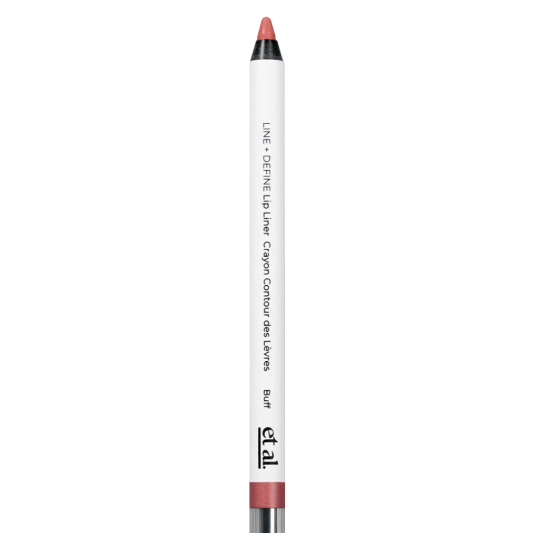 Lip liner with brand name on a light gray background
