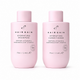 Two light pink bottles of Hairgain haircare products on a white background: Hydrating Shampoo and Hydrating Conditioner, 70ml each.