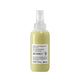Hair serum bottle with label on a white background
