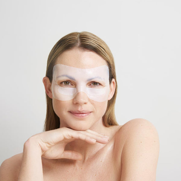 a women posing with the mask applied