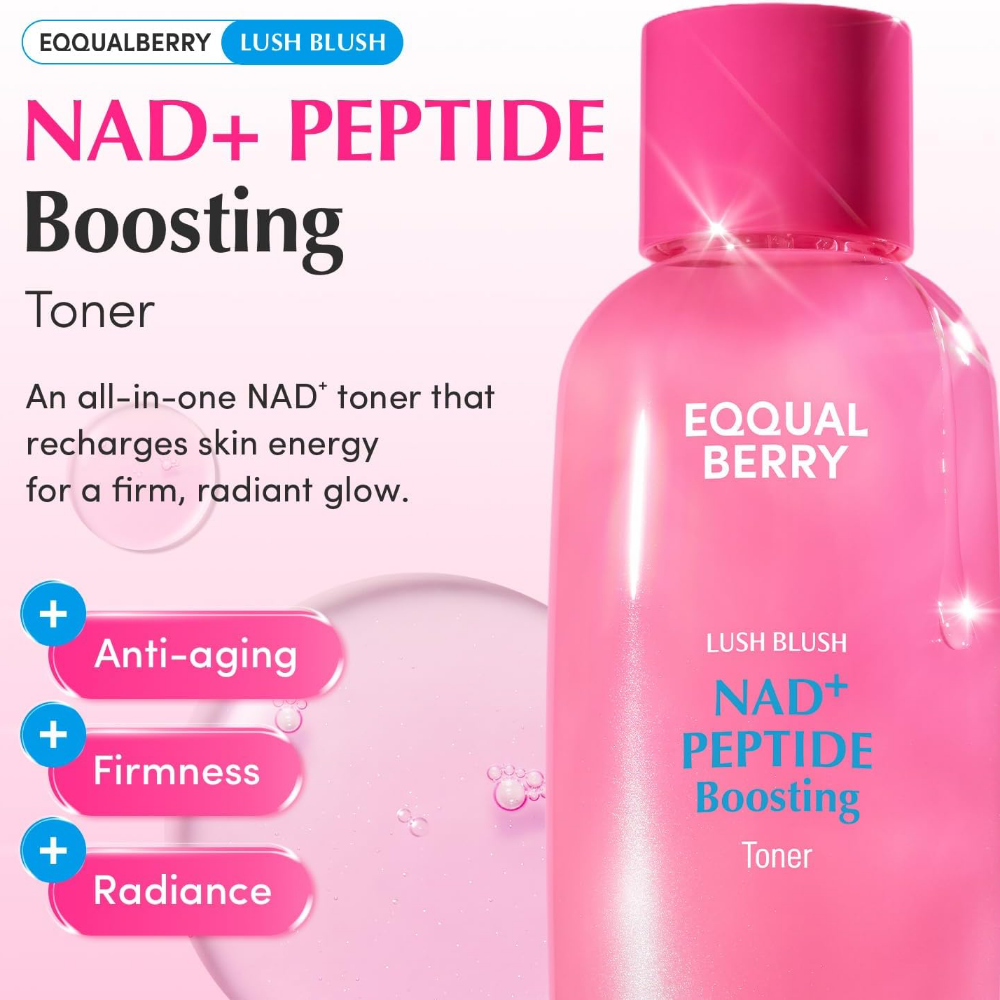 Eqqualberry Lush Blush NAD+ Peptide Boosting Toner 150ml