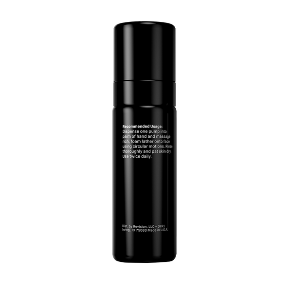 A sleek black cylindrical pump bottle with white text detailing its recommended usage for Dippone One body oil, photographed against a solid white background.