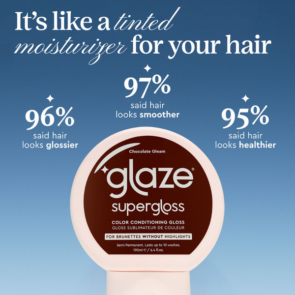 Glaze Supergloss Color Conditioning Hair Gloss Chocolate Gleam For Instant Shine 190ml