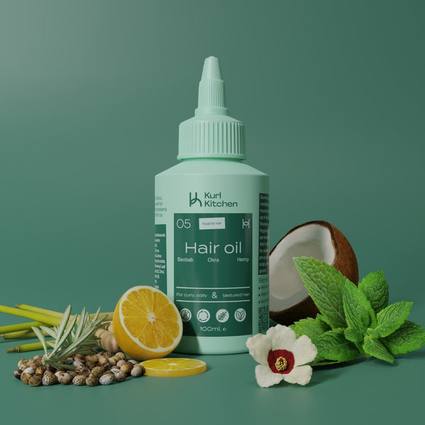 Kurl Kitchen Baobab, Okra and Hemp Hair Oil 100ml