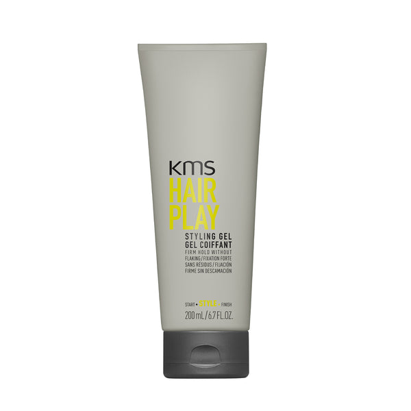 KMS Hair Play styling gel tube on a white background