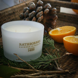 Rathbornes 1488 Luxury 4 wick Dublin Tea Rose, Oud and Patchouli Scented Candle