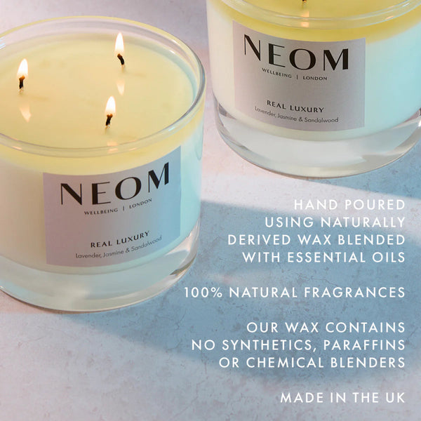 NEOM Real Luxury De-Stress Scented Candle (3 Wicks)