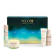 NEOM wellbeing collection with products and box on a white background