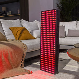 Super Max Red Light Therapy Device In Living Room