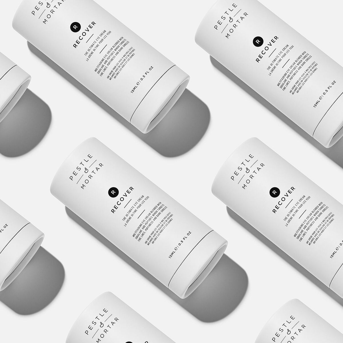 Pestle and Mortar Recover Eye Cream bottles