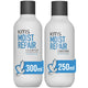 Two KMS Moist Repair shampoo and conditioner bottles on a white background