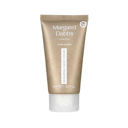 Tube of Margaret Dabbs London hand cream on a white background