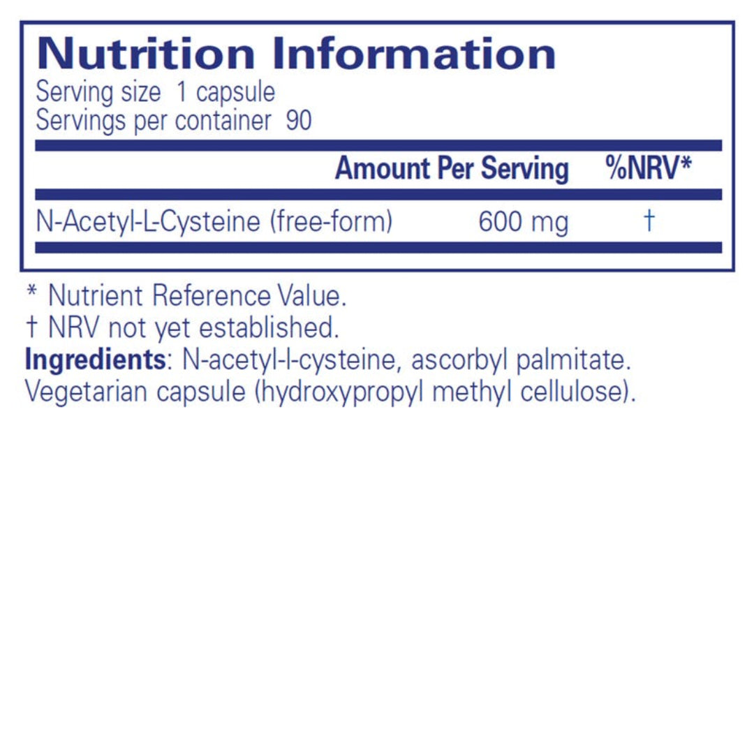 Pure Encapsulations NAC 600mg 90 Capsules