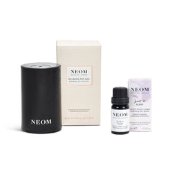 NEOM Wellbeing Pod Mini (Black) and Perfect Night's Sleep Essential Oil Blend Duo