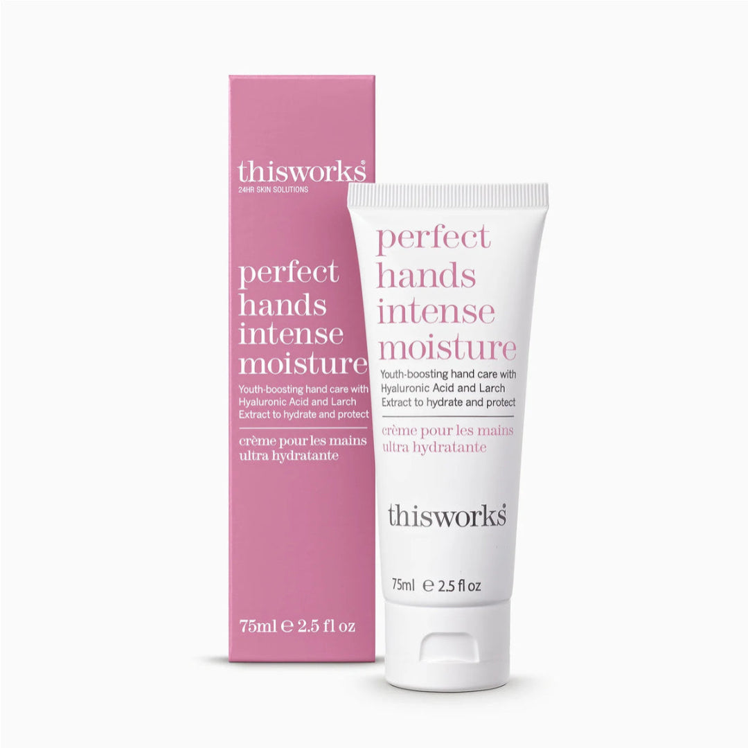 thisworks perfect hands intense moisture cream and packaging on a white background