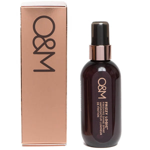 O&M Frizzy Logic Shine Spray 100ml bottle and packaging