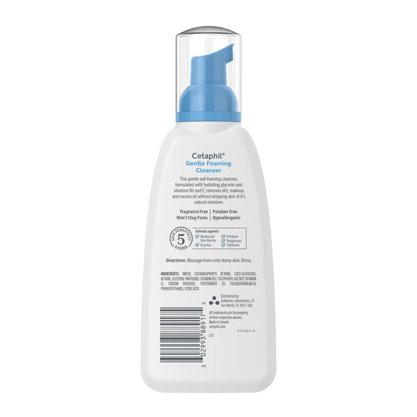 Cetaphil Gentle Foaming Cleanser 236ml bottle ingredients 