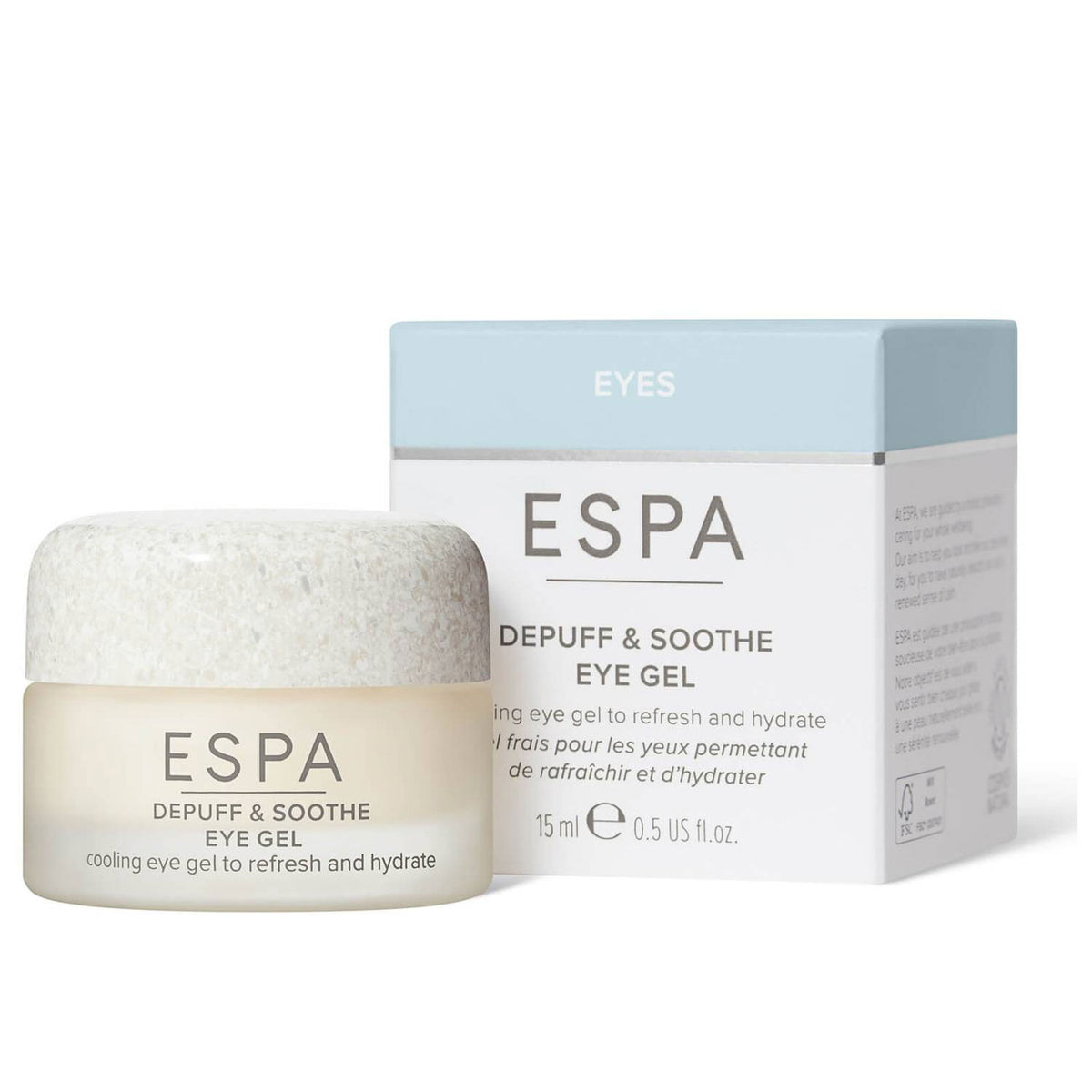 ESPA Depuff & Soothe Eye Gel and packaging